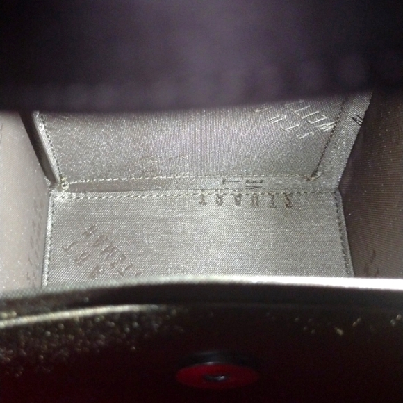 Stuart Weitzman Satin Mini Pill Box Sparkling Embellished ♾️ Infinity 🛍️NWT - Picture 9 of 11